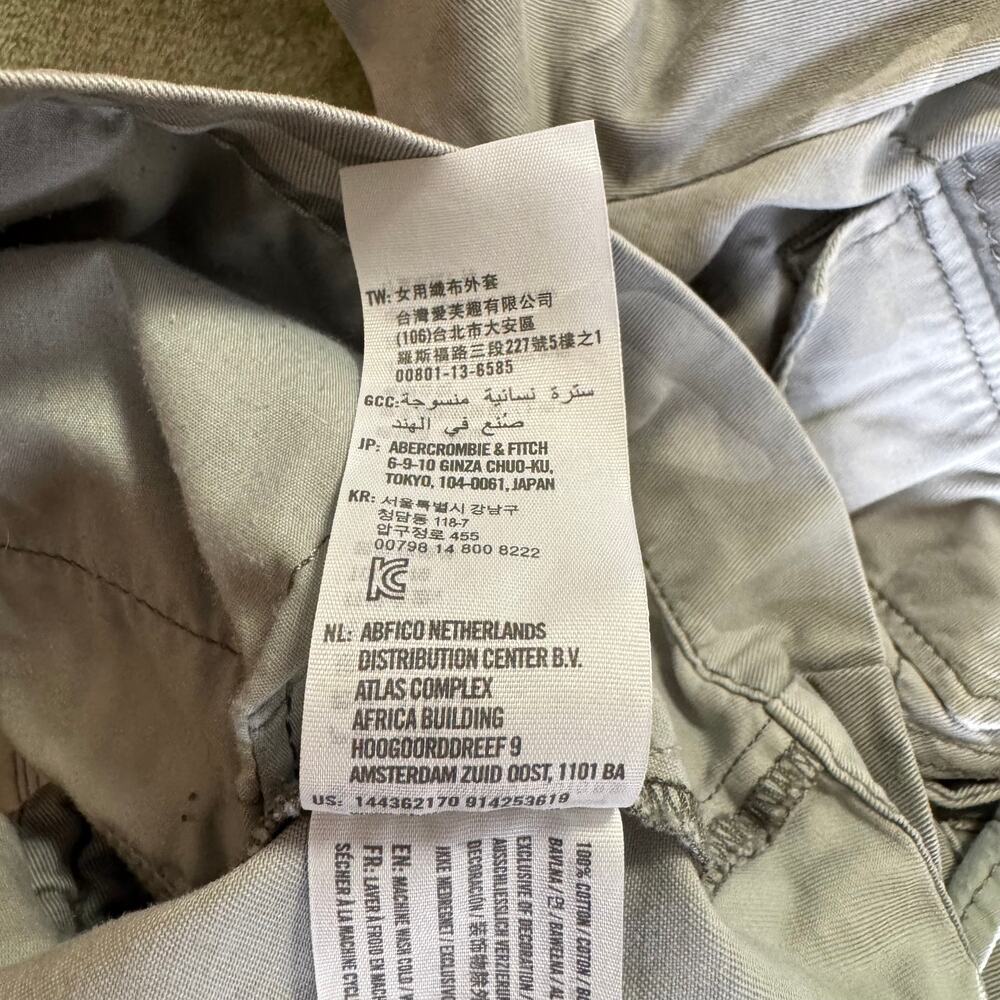Abercrombie & Fitch Camo Utility Jacket Drawstring Waist Twill Military - Picture 15 of 16